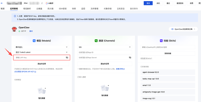 配置模型API Key